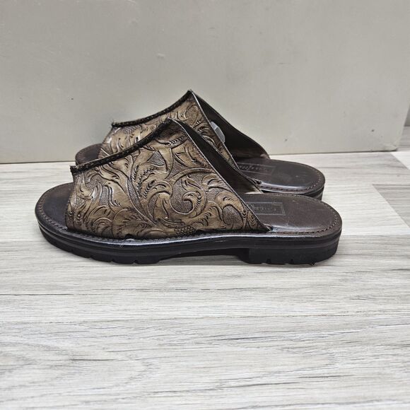 Cole Haan Women's Brown Country Open Toe Sandals Size 8.5 Slip On - Picture 2 of 6